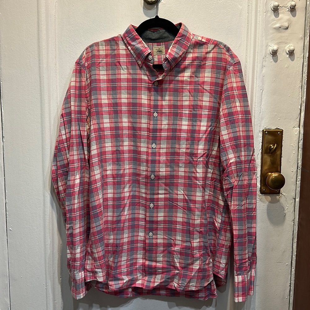 Pink/Blue J Crew Shirt (L)
